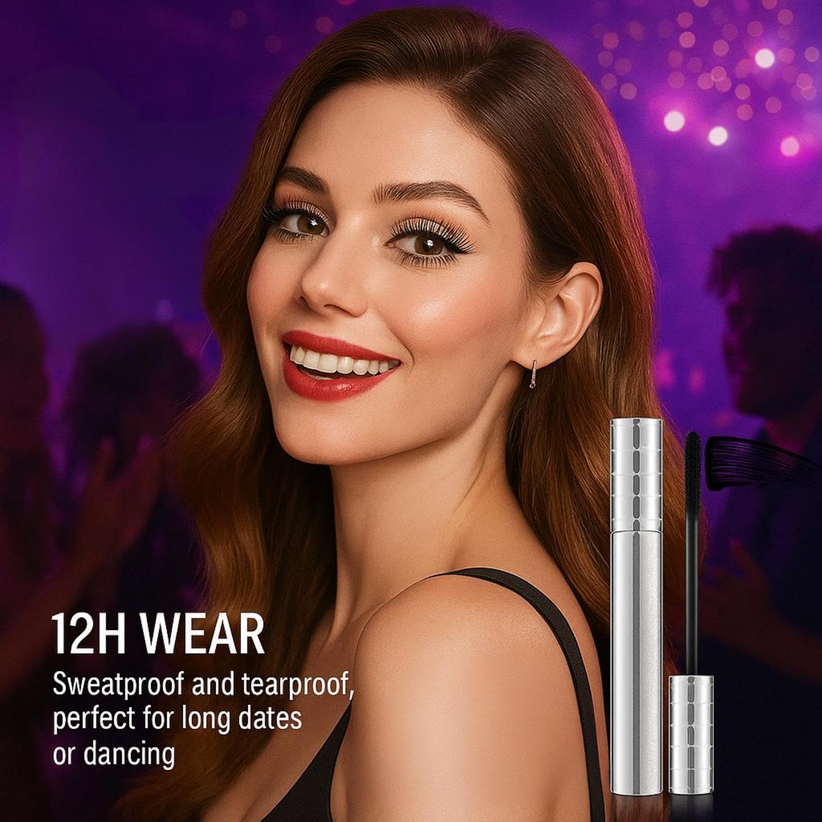 Telescopic Mascara With Curved Precision Brush And Travel Case, Waterproof - Image 2
