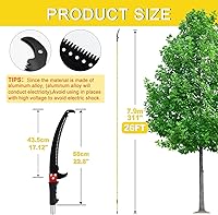 Vista 2 de Sierra de poste manual, recortadora de árboles, sierra de poda de poste, sierras de poste para podar árboles, herramientas de jardinería, sierra