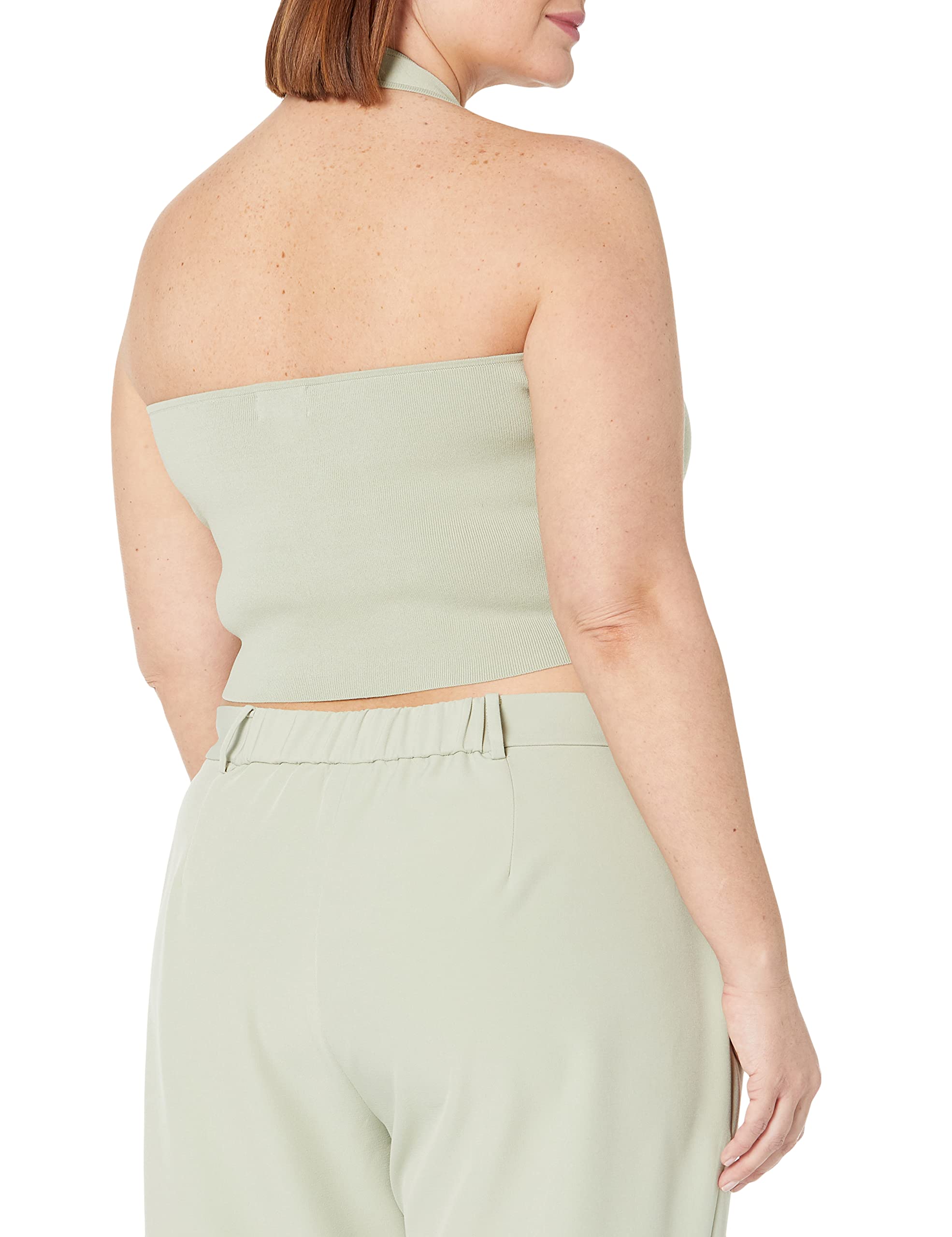 The Drop Women's Greta Fitted Square-Neck Halter Sweater Bralette