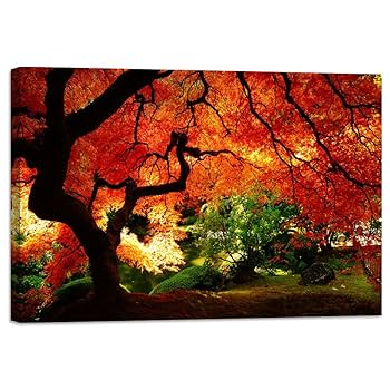 絵画 インテリア絵 額付 (銀）油絵　uF6-081711　風景（秋の紅葉） 絵画 インテリア絵 額付 (銀）油絵 uF6-081711 風景（秋の紅葉