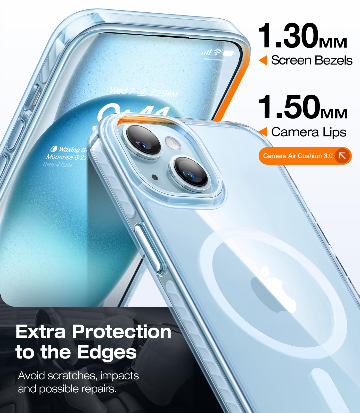 Amazon.com: TORRAS Shockproof Magnetic Clear for iPhone 15 Plus