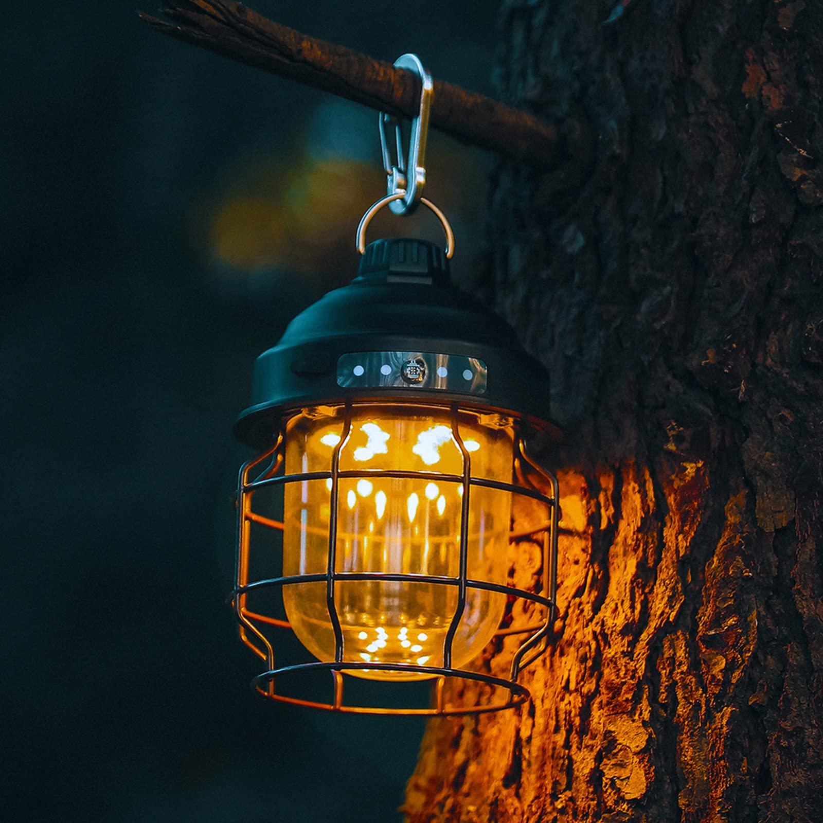 BOSUGE, latarnia kempingowa Retro LED, lampa kempingowa ładowana przez USB, lampy kempingowe w stylu vintage, przenośne wodoodporne oświetlenie namiotu domowego na zewnątrz z 3 trybami światła do wędk