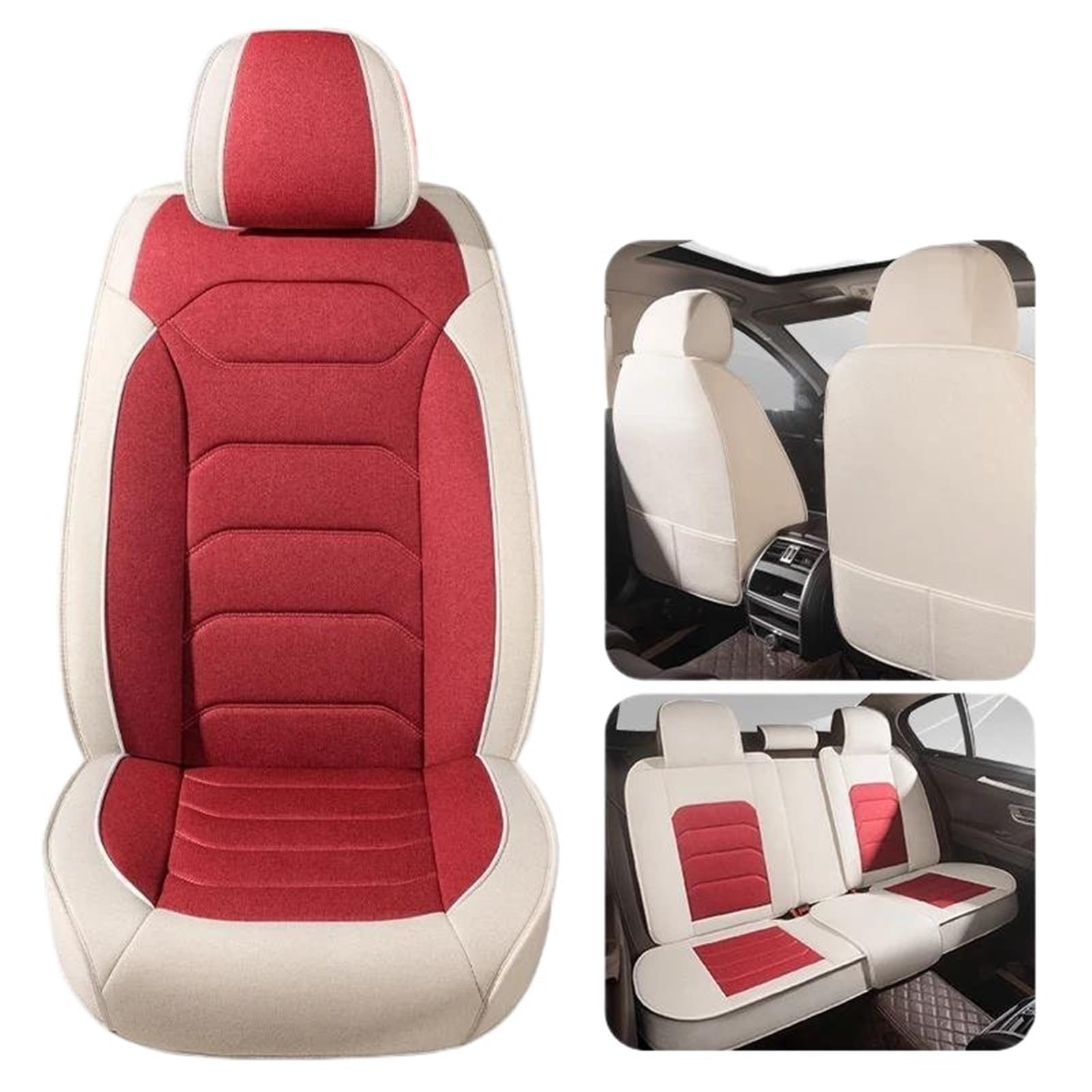 Housses siège voiture rouge pour Suzuki Swift Ignis Vitara et SX4 S-Cross