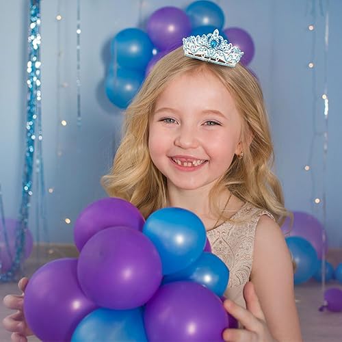 Miniatura 69 de CIEHER Tiara pequeña para decoración de pastel de cumpleaños para niñas, aleación plateado