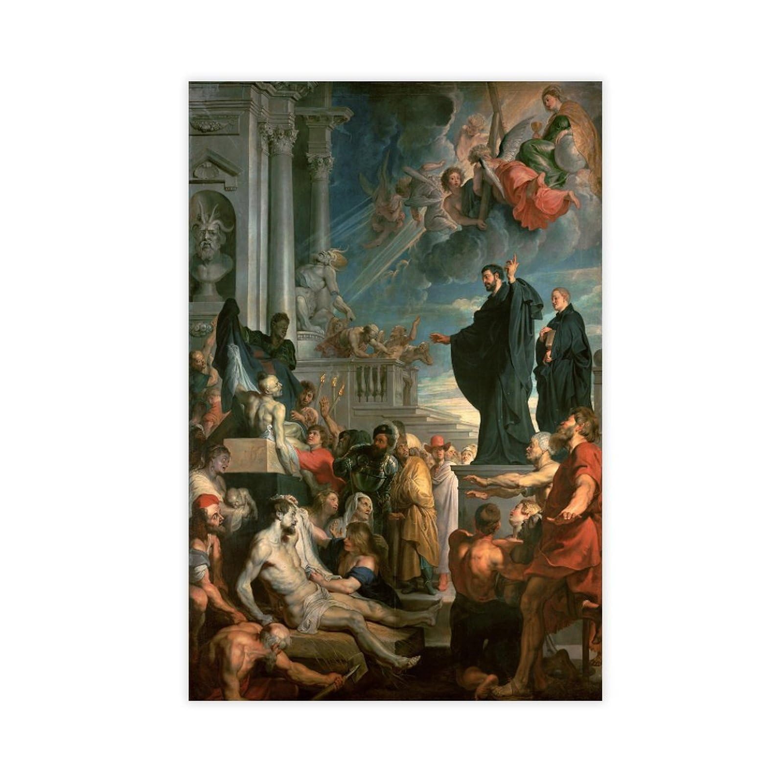 WCYB The Miracles of St. Francis Xavier by Peter Paul Rubens Posters Prints Canvas Deco Paintings Wall Art Unframe 12" L X 18" W