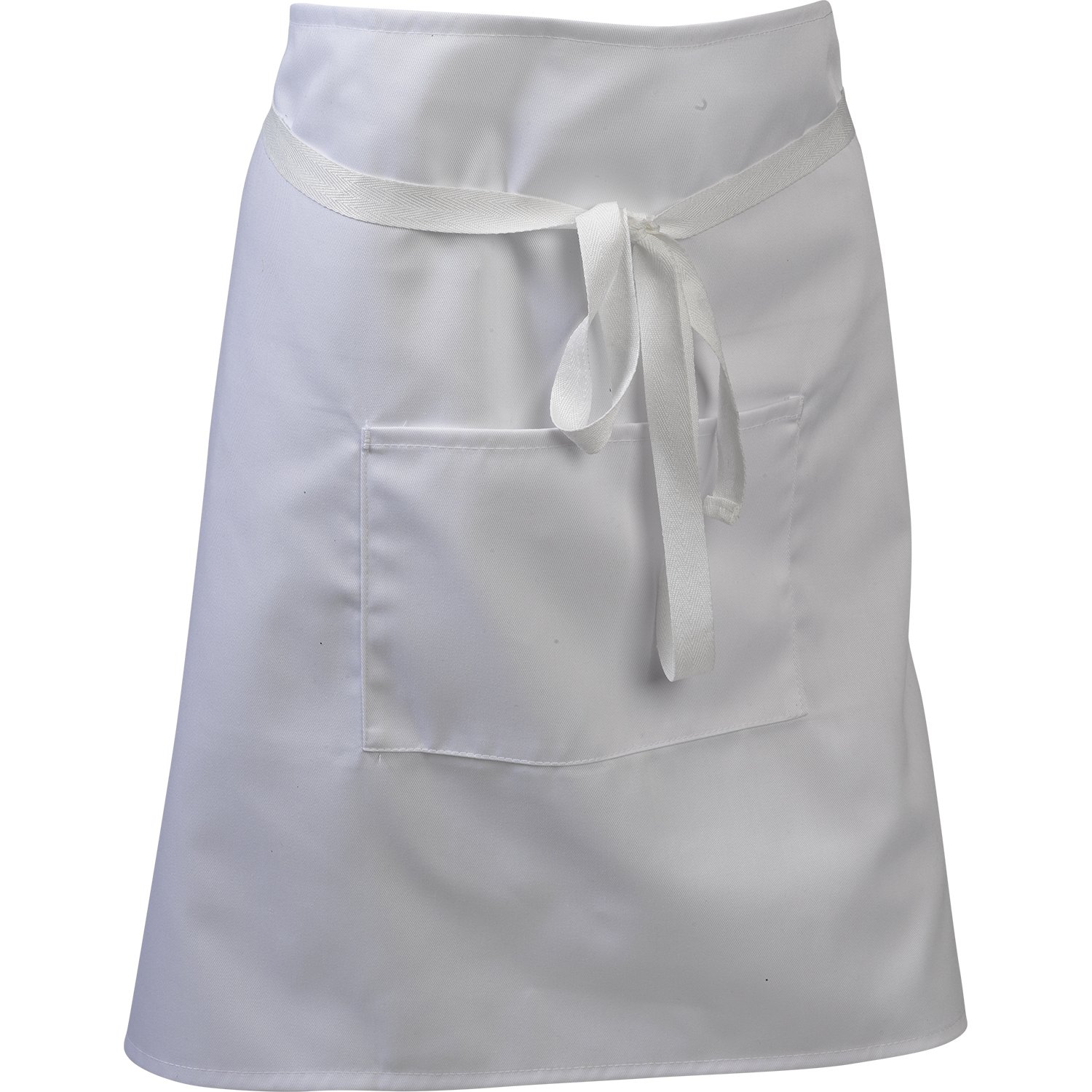 Classic Home Store Professional Bistro Half Apron Waiter Waitress Polycotton Waist Pinny - White (Single Apron)