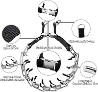 Vista 2 de Collar de entrenamiento para perros, collar de perro sin tirones, collar de perro, hebilla de metal de liberación rápida de alta resistencia, puntas