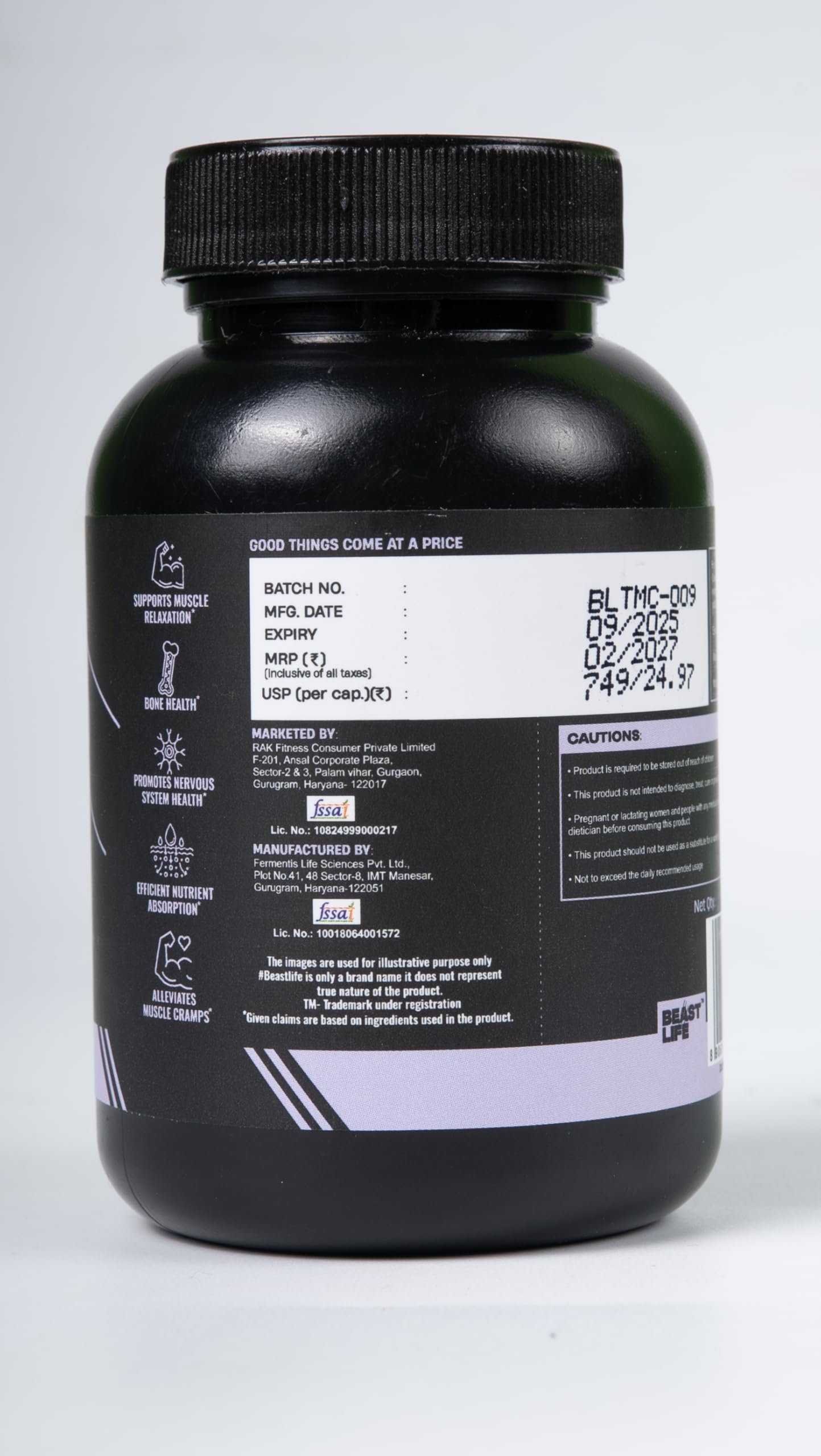BEAST LIFE TRIPLE LIPOSOMAL MAGNESIUM FOR MAX ABSORPTION CAPSULES