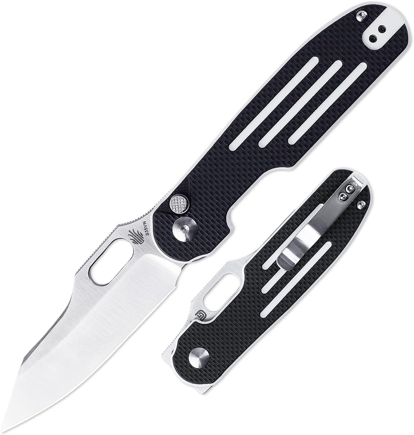 Kizer Cormorant Folding Pocket Knife, S35VN Steel Balde, G10 Handle EDC Knife with Thumb Hole, Ki4562A2