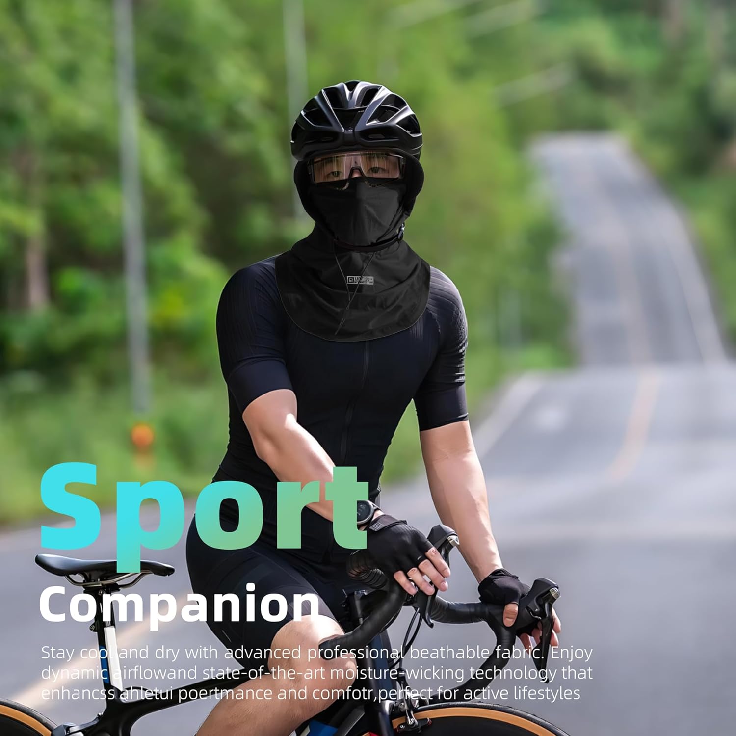 Cooling Breathable Balaclava Full Face Mask with Wide Brim Sun UV Protection Hood for Men Women Fishing Motorcycle Skiing - Image 2