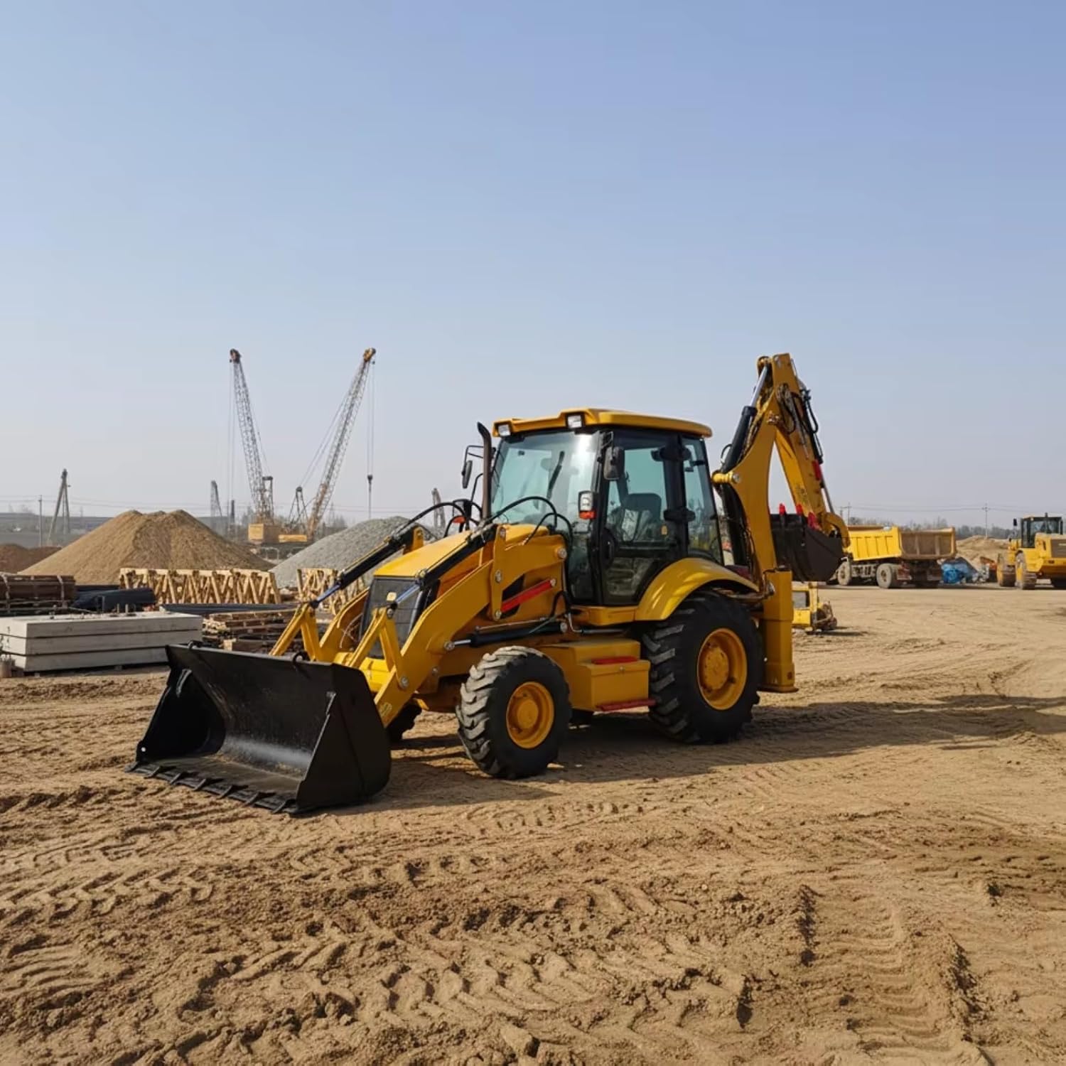 Professional Backhoe Loader for Excavation & Demolition - Front Backhoe and Loader for Demanding Digging and Loading in Construction, Agricultural, and Landscaping Applications