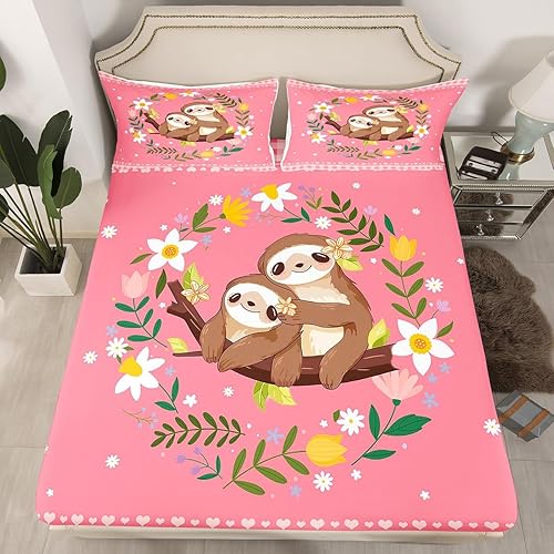 Miniatura 9 de Erosebridal Juego de sábanas de tamaño individual para niños y perros, juego de sábanas con estampado de amor de dibujos animados, diseño de