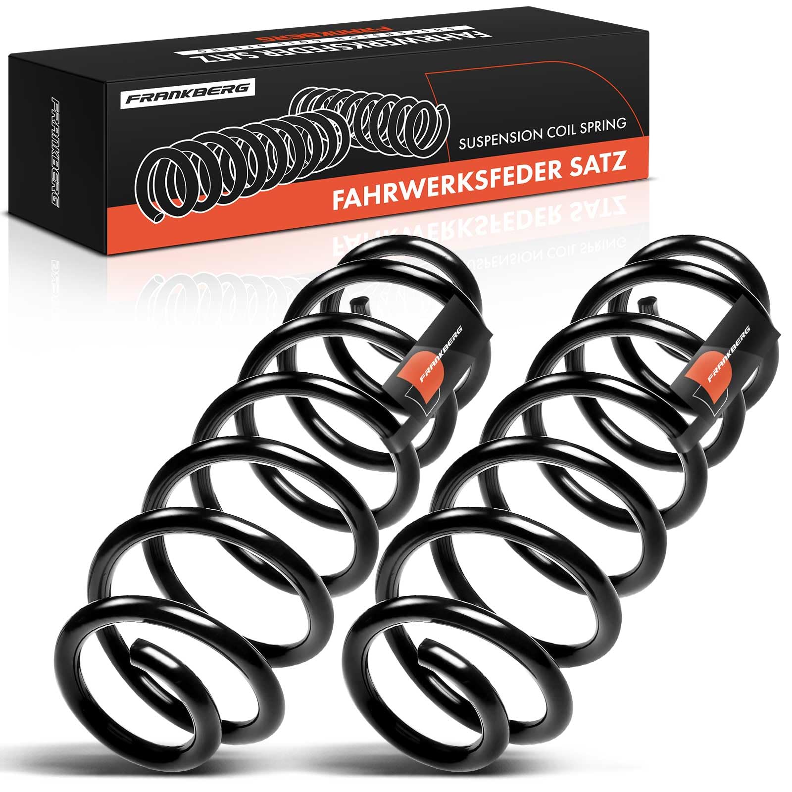 Frankberg 2x Coil Spring Rear Compatible with Golf V 1K1 1.4L-2.0L 2003-2008 Golf VI 5K1 1.2L-1.6L 2008-2012 Replace# 1K0511115BC