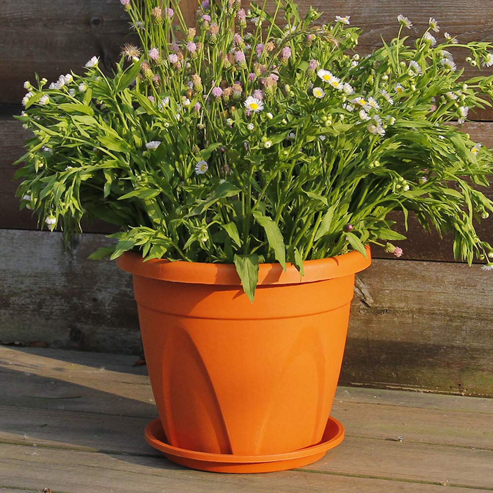 L/G Kunststoff-Blumentopf, Quadratisch, 39 X 13,5 Cm – Für Balkon, Garten, Büro, Umweltfreundlich & Kältebeständig