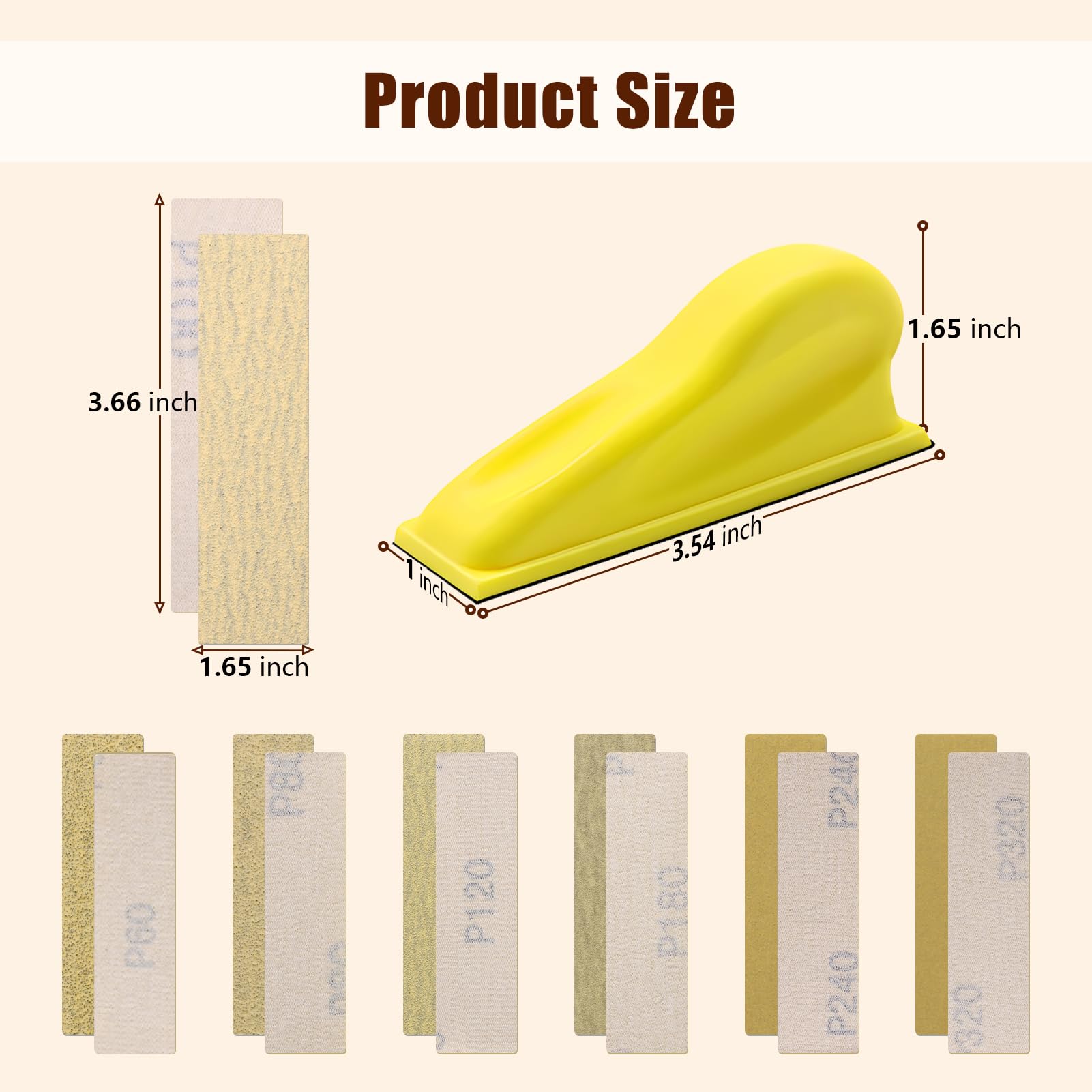 ZEHIQ Mini Sanding Block Kit - 60 Sandpaper Sheets -2 ZEHIQ Mini Sanding Block Kit - 60 Sandpaper Sheets -2