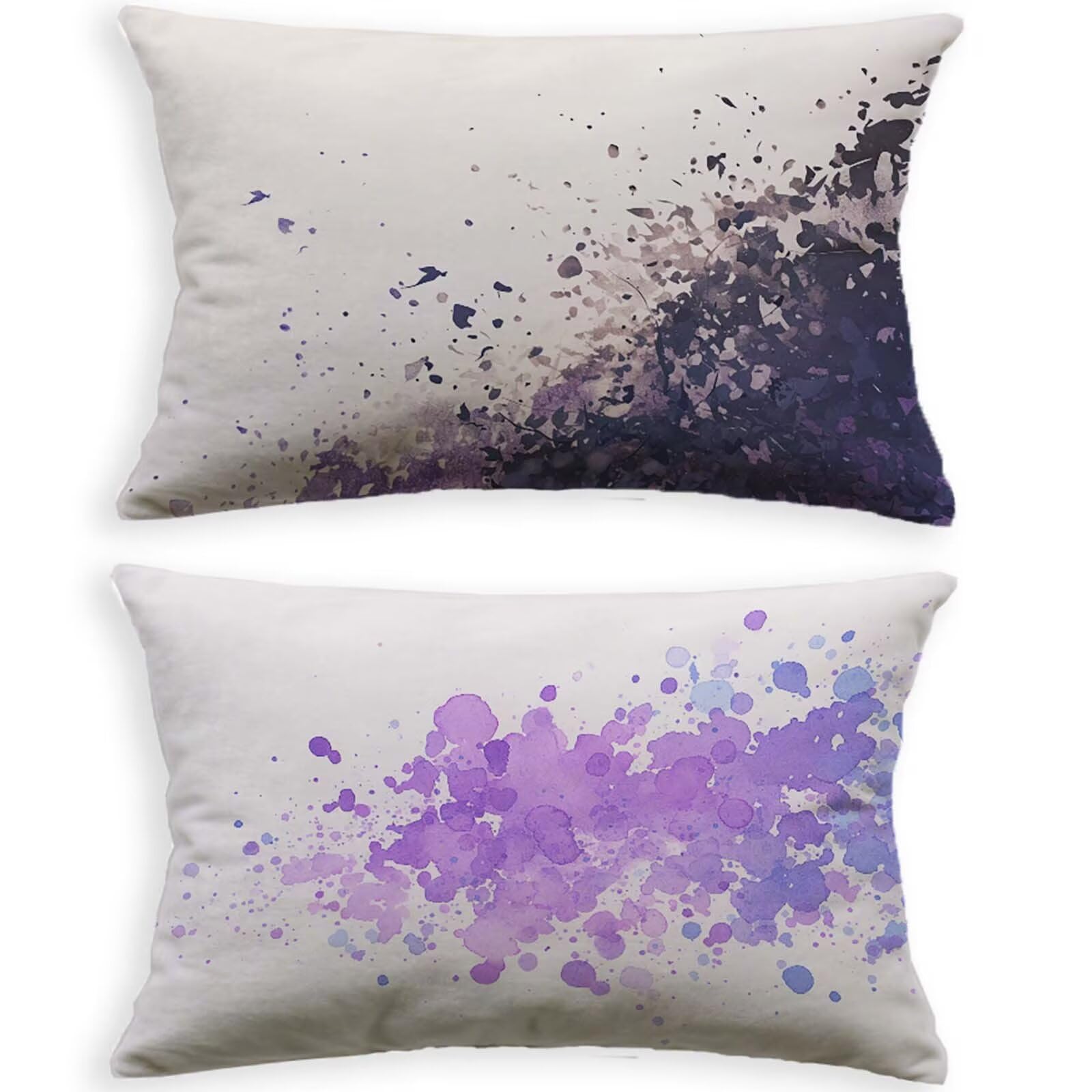 Housses de coussin de jardin blanc 60x80cm grand format en lin étanche pour canapé
