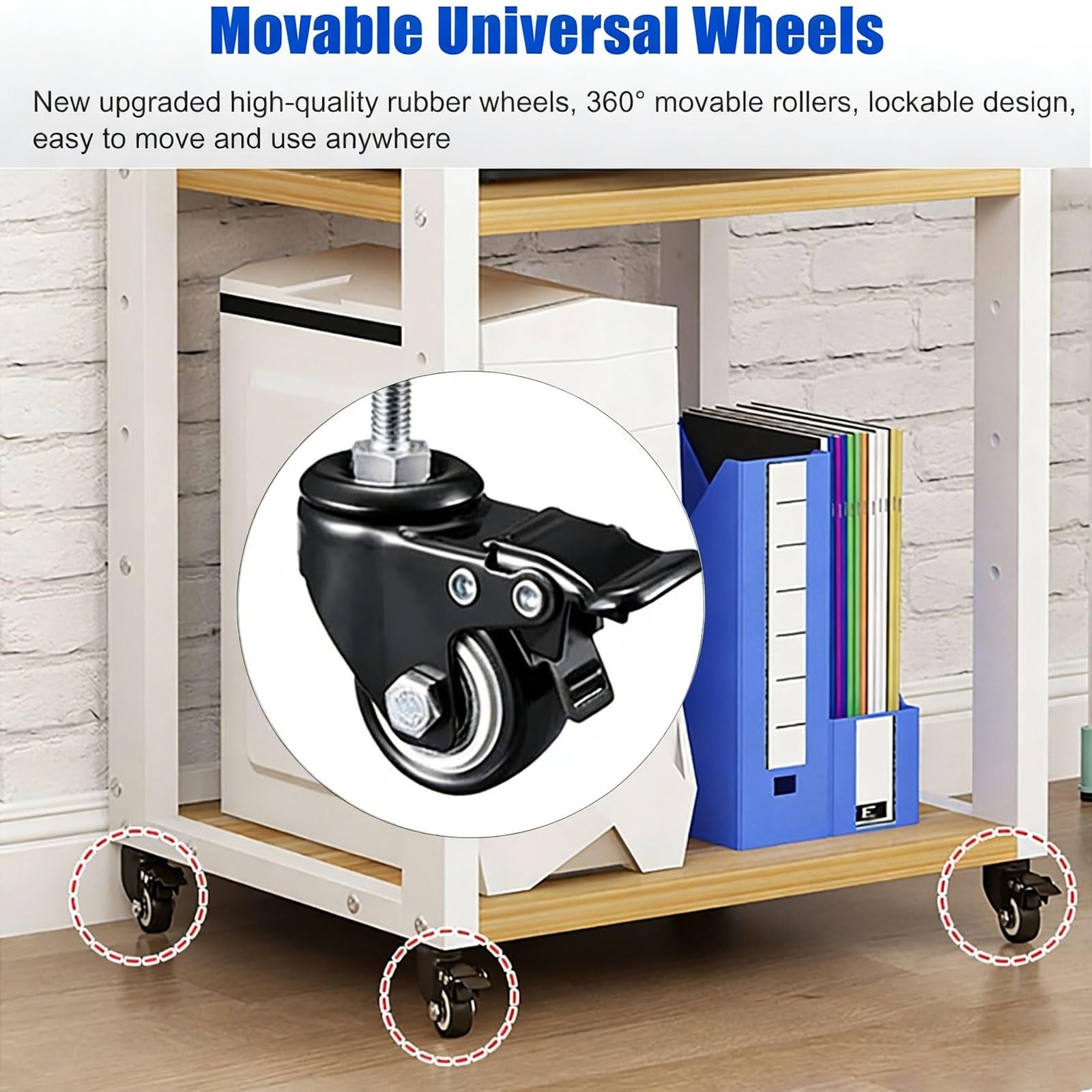 7 Ripiani Mobiletto Hi-Fi Multifunzione A, Av Tower Media Stand Supporto Con Ruote Universali Regolabile Mobiletto Portaoggetti for Casa/ufficio/teatro(Nero)