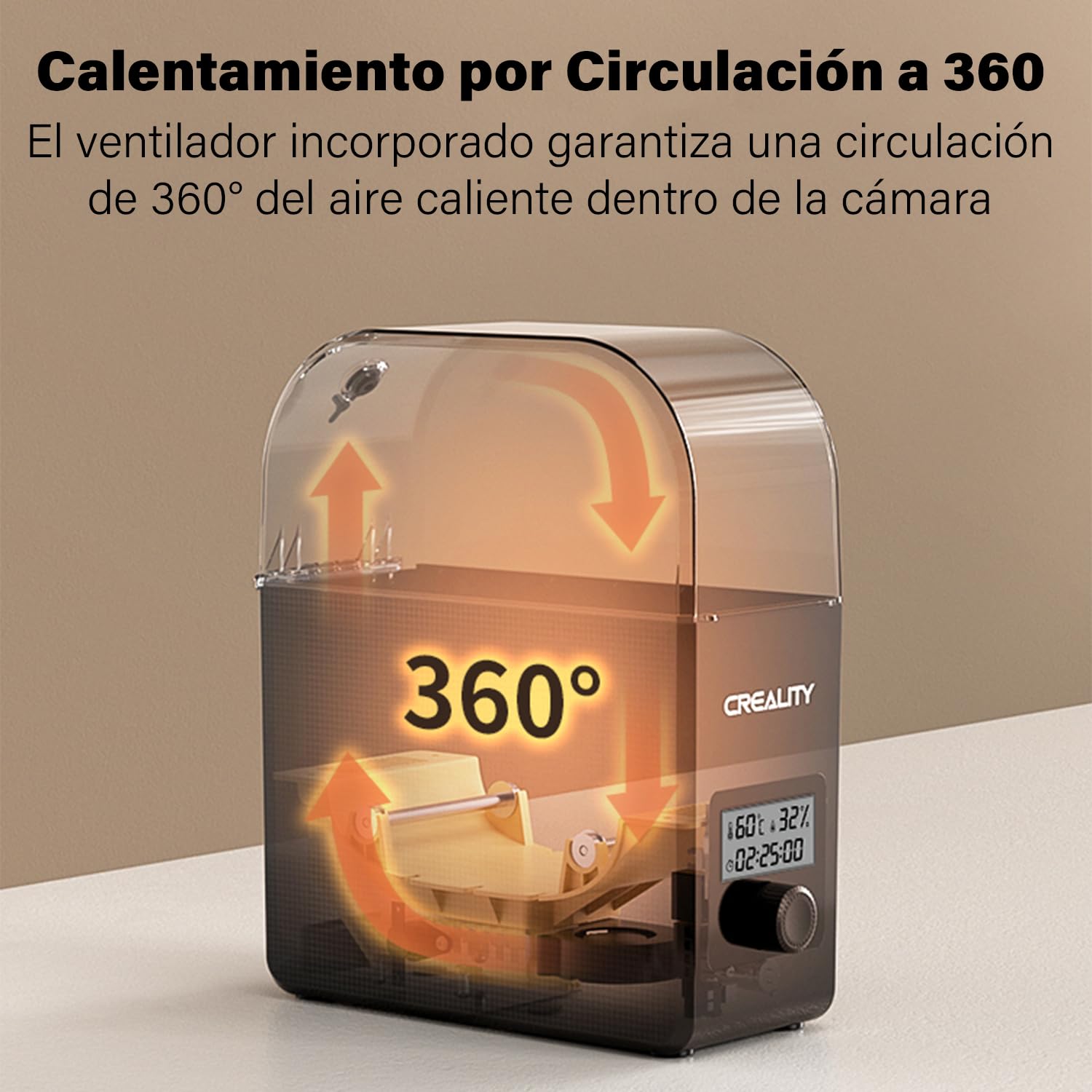 Scatola per l'asciugatura dei Filamenti, Disidratatore di Filamenti per Stampanti 3D Creality con Ventola, Scatola Asciutta per Mantenere il Filamento Asciutto Durante la Stampa 3D