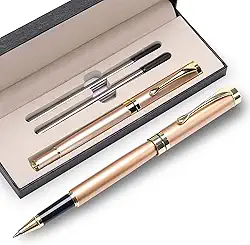 YIVONKA Canetas esferográficas de luxo, melhor conjunto de presente para homens e mulheres, escritório executivo profissional, belas canetas esferográficas, caixa de presente, esferográfica, preta,