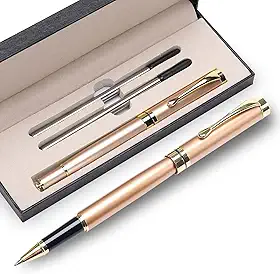 YIVONKA Canetas esferográficas de luxo, melhor conjunto de presente para homens e mulheres, escritório executivo profissional, belas canetas esferográficas, caixa de presente, esferográfica, preta,