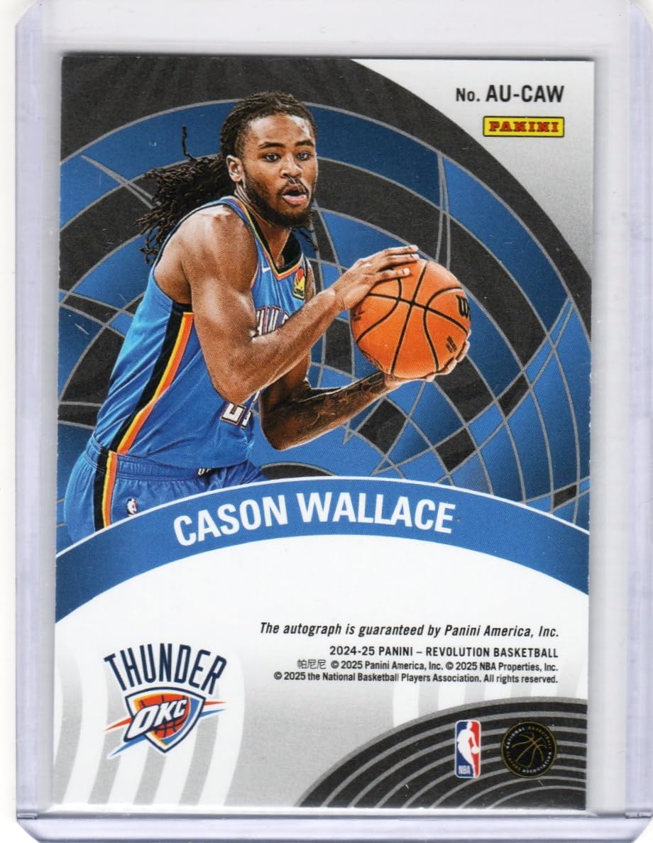 Cason Wallace Autograph Revolution Collectible Basketball Card - 2024 Revolution Basketball Card #AU-CAW (Thunder)