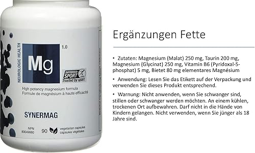 Miniatura 5 de ATP LAB Suplemento complejo de magnesio de ultra alta potencia - Malato de magnesio 250 mg, taurato de magnesio 200 mg, glicinato de magnesio 250