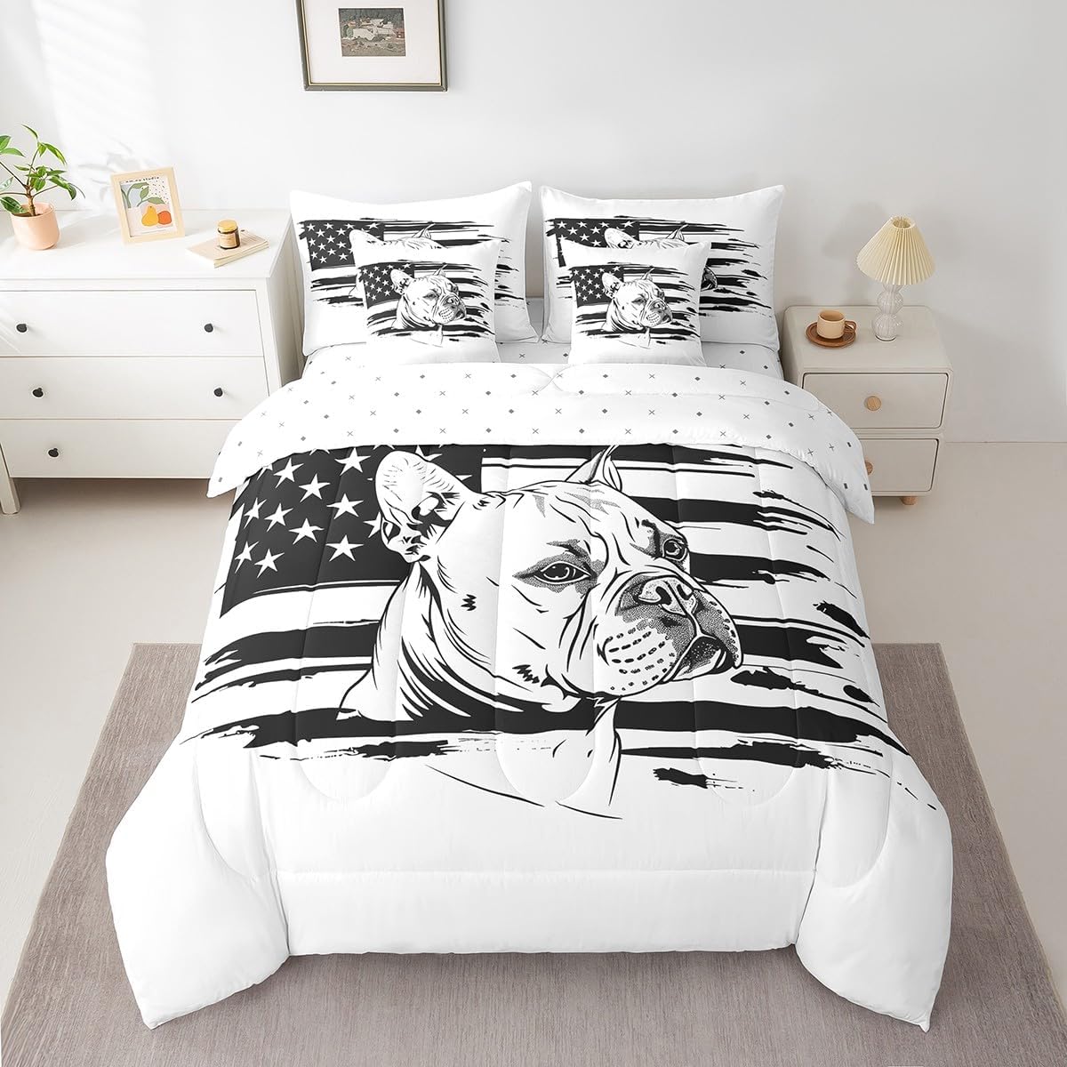 Feelyou Horse Print Comforter Set 7 Pieces Queen Size for Girls Boys Galloping Horse Bed in A Bag Decorative Wild Animal Themed Duvet Cover Wildlife Style Bed Set with Sheets