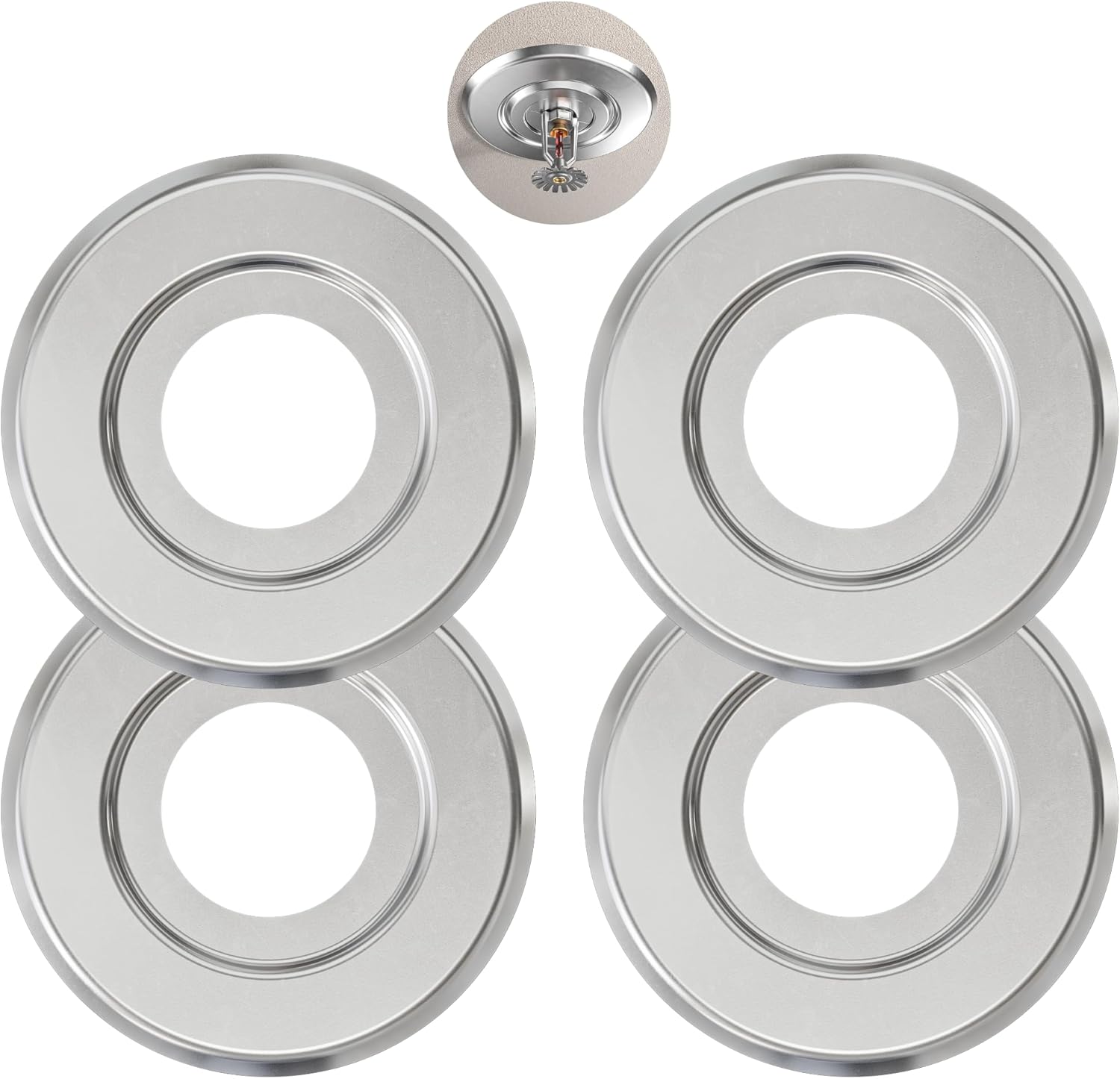 Extension Trim Ring for Recessed Fire Sprinkler Escutcheons - Chrome Oops Ring Cover Holes Up to 5 Inches when Paired with Recessed Escutcheon - Covers Miscuts, Damaged Drywall Around Sprinkler Heads