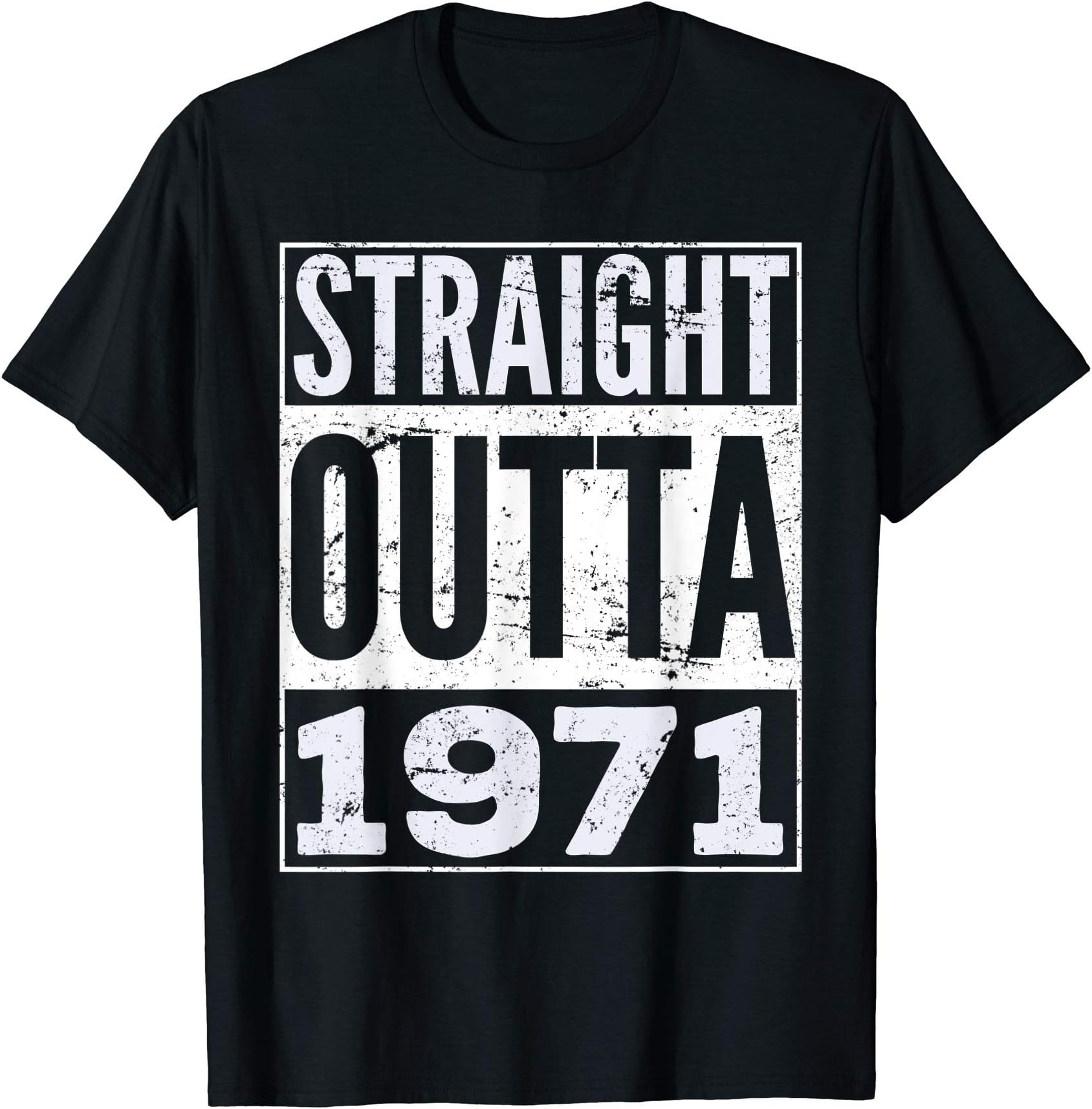 Straight Outta 1971 Tee ShirtsAdult Straight Outta 1971 T-Shirt Funny Birthday T-Shirt