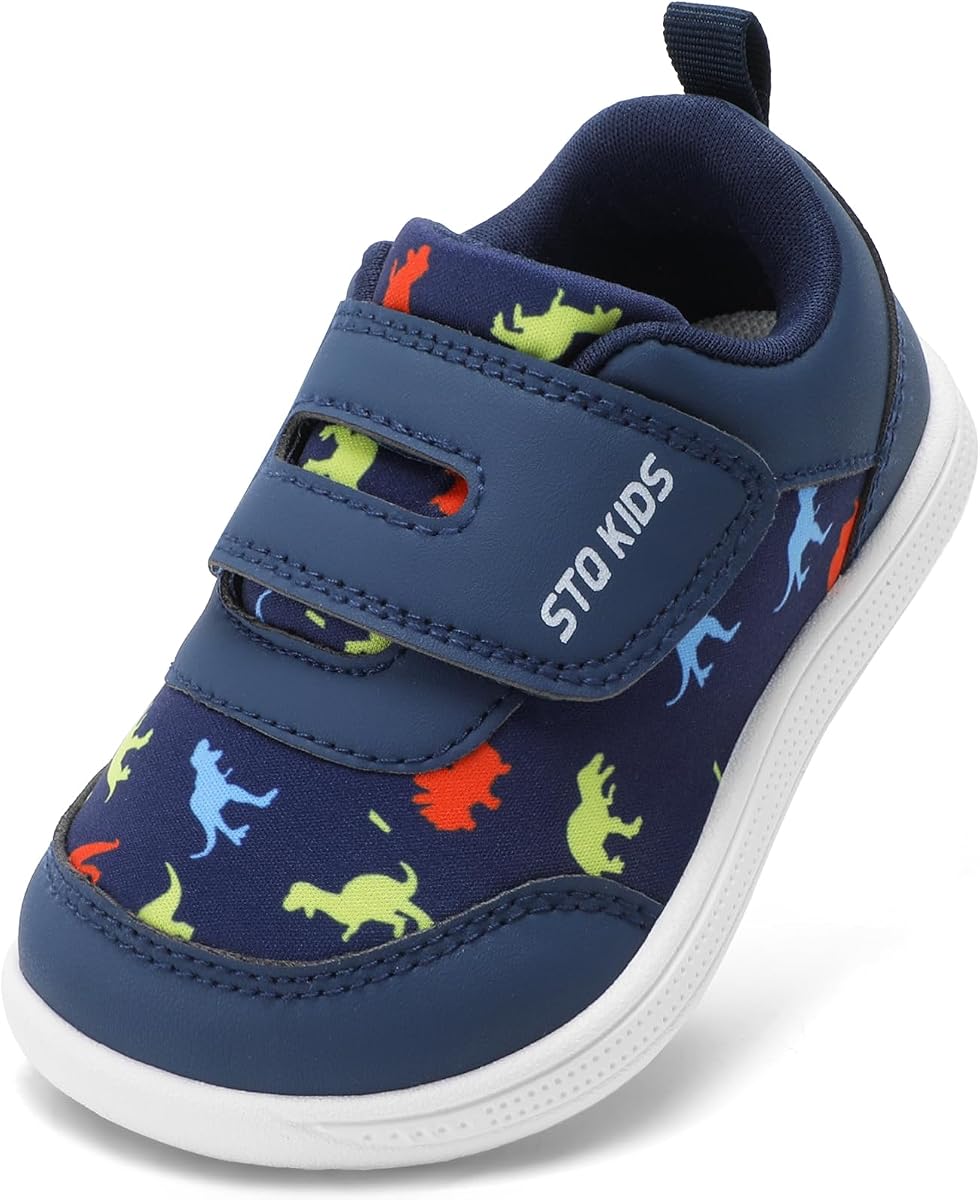 Toddler Wide Toe Box Barefoot Shoes Boys Girls, Baby First Walking Sneakers