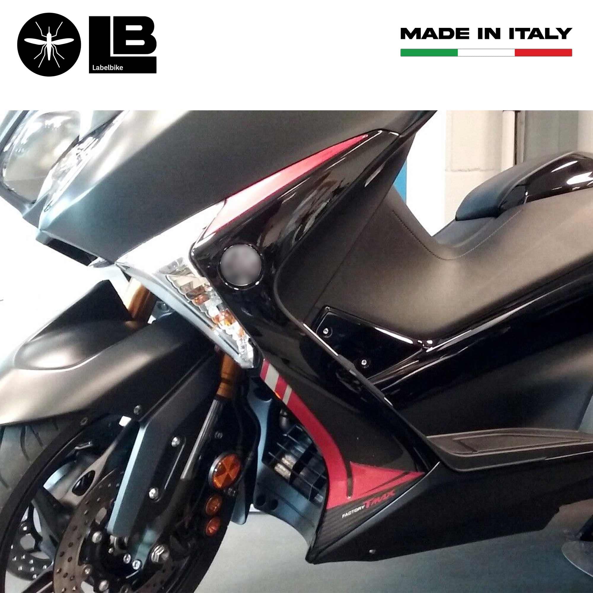 Labelbike 3D Aufkleber Für Yamaha TMAX 530 (2015-2016) – Ergalfarben, Harzbeschichtet, Made In Italy