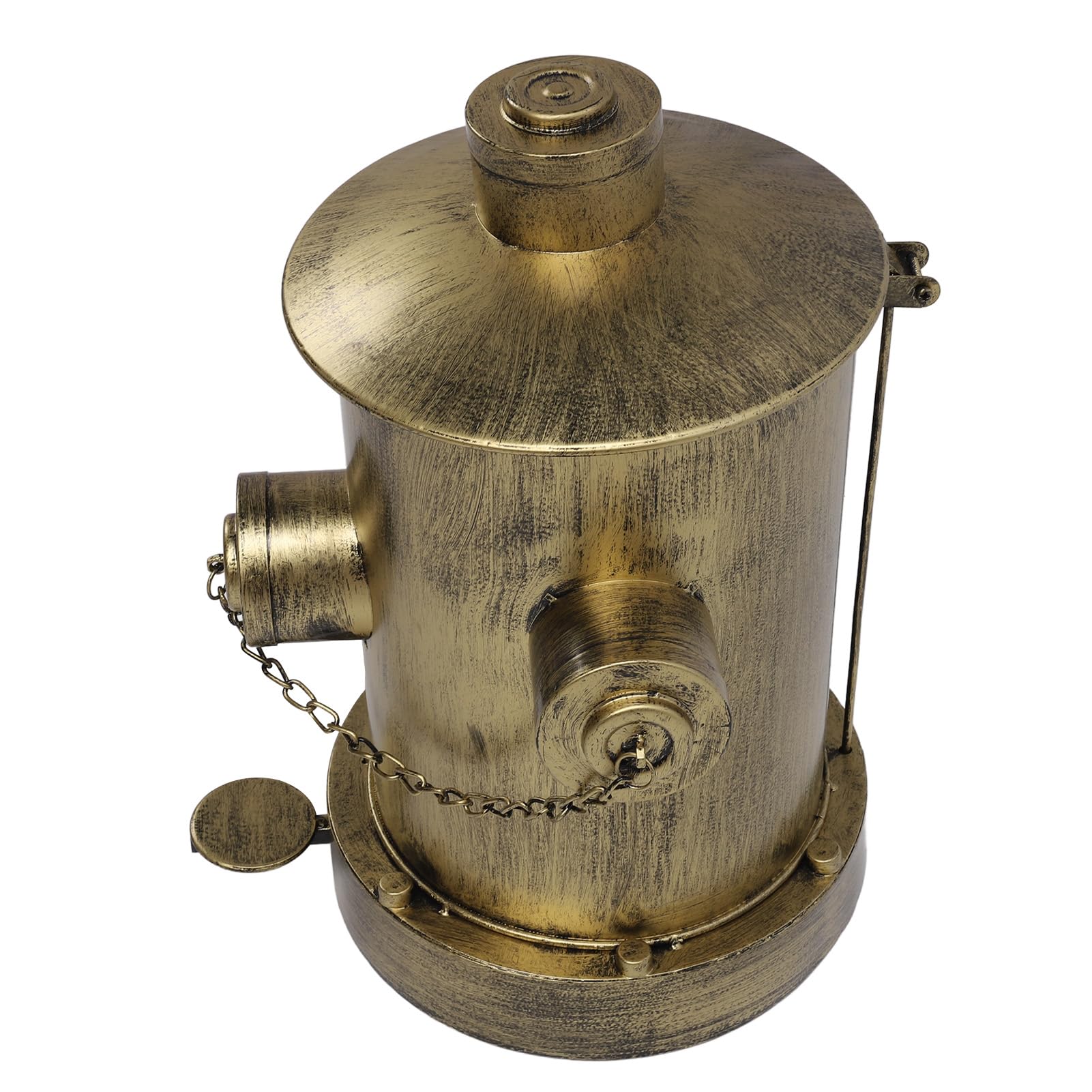 Bote de Basura Retro para Boca de Incendios, Bote de Basura con Pedal de Hierro Forjado de Gran Capacidad, Decoración Europea única de Arte de Hierro para el Hogar y la Oficina (GOLD)