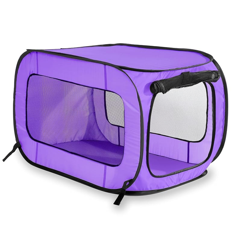 Caixa de transporte para cães dobrável Pop Up portátil Beatrice Home Fashions Purple, 82,55 x 49,53 x 49,53 cm