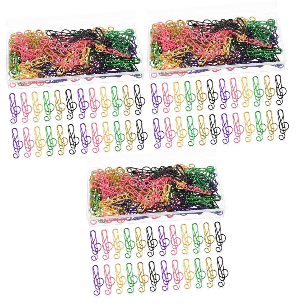 Didiseaon 3 Set Fermagli Colorati Fermagli Dorati Fermagli Per Appunti Fermagli Per Appunti Colorati Fermagli Musicali Raccoglitori Assortiti Colori Per Animali Domestici 100 pezzi * 3