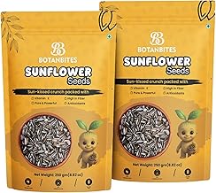 BOTANBITES Sunflower Seeds 500g | High in Fibre & Low in Carb | Protein-Rich Superfood Snack | Surajmukhi Beej | Rich in Omega-6, Zinc, Iron & Vitamin E | Antioxidant-Rich Healthy Snack for Fat Loss (500g)