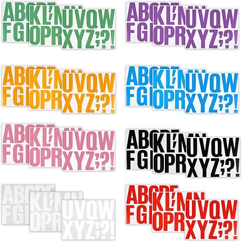 30 hojas de calcomanías de letras grandes, calcomanías autoadhesivas del alfabeto de 4 pulgadas, calcomanías de letras grandes de PVC para tablones disponible en Yaxa Colombia