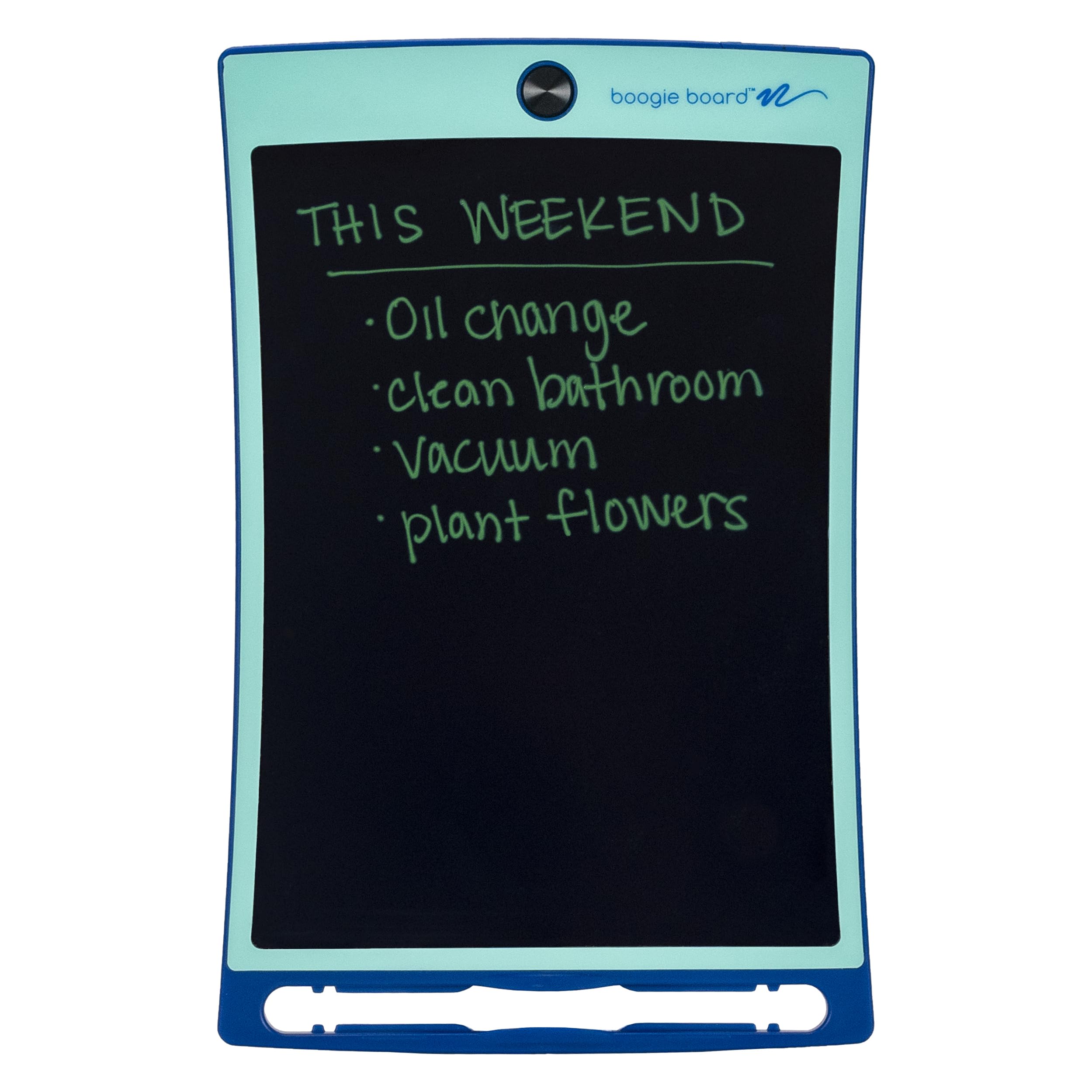 Boogie Board Jot Reusable Writing Tablet for Adults, 8.5 Digital Notebook with Instant Erase, Digital Notepad with Magnets, Note Taking Tablet for Work or School, Bahama Blue