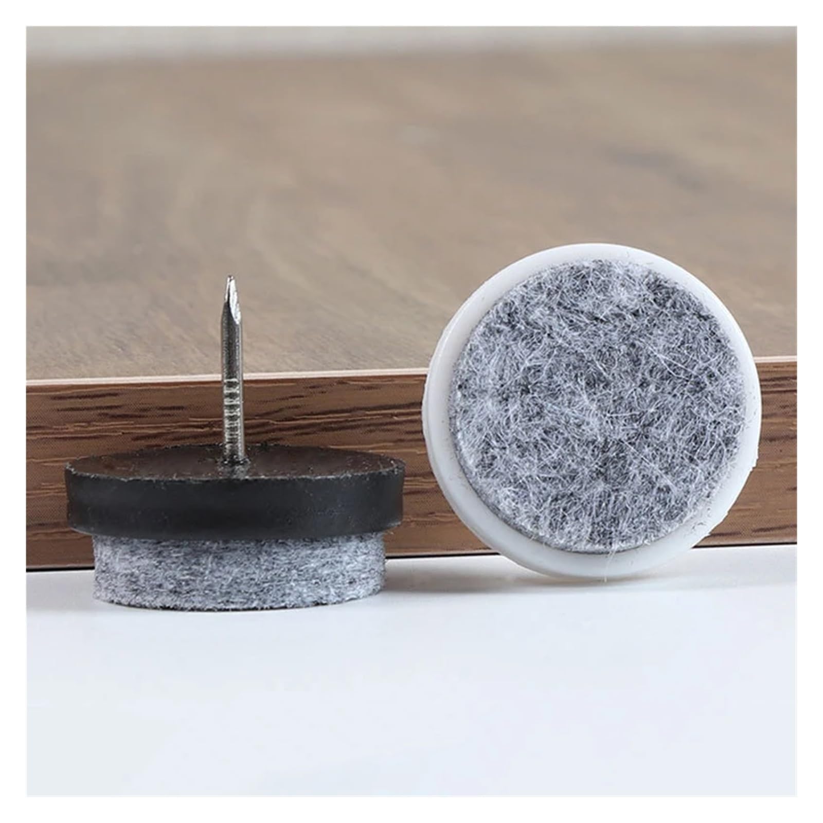 24 protectores de suelo para patas de sillas, color negro, blanco y marrón, 14 – 28 mm, alfombrilla redonda de fieltro para el hogar, protección del suelo, mesa, silla, patas de sofá