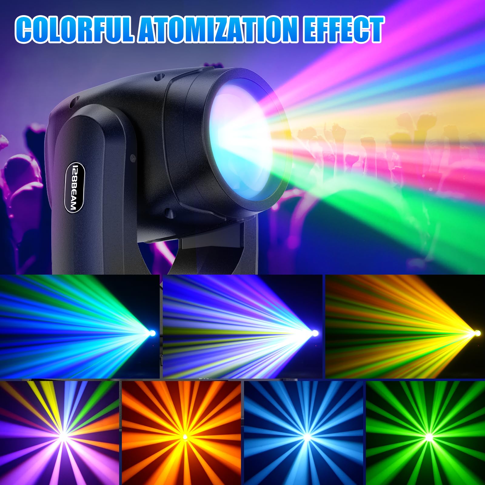 2 unités 150W Lyre LED Spot Lumière Disco DJ Luminaires à Tête Rotative pour Scène avec Prisme Effet Pour Fête, Noël, Halloween, Spectacle, Bar, Club