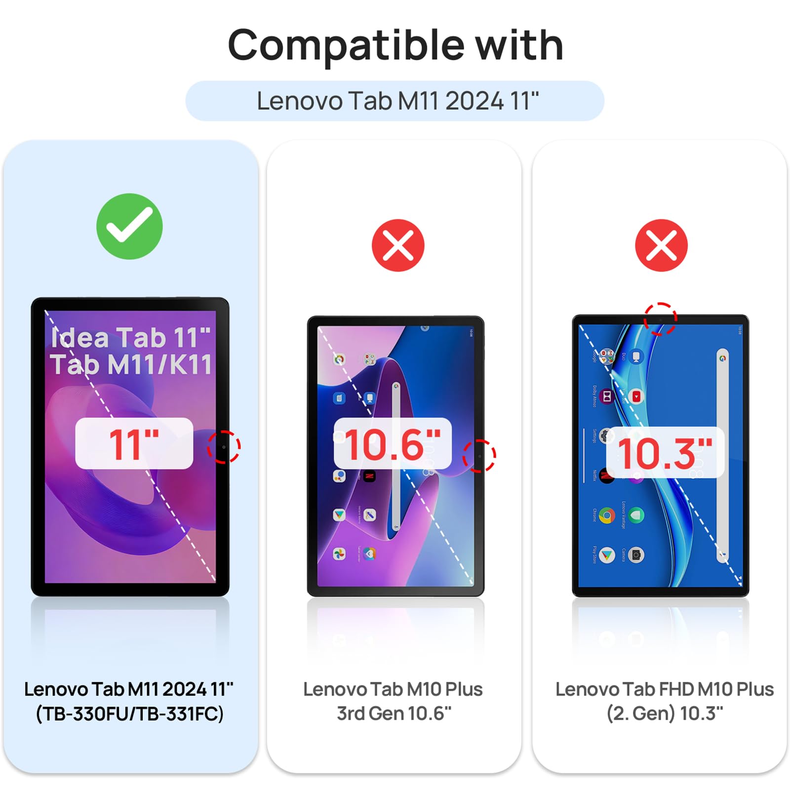 Pellicola Protettiva per Lenovo Tab M11 K11 Idea Tab 11 Pollici Xiaoxin Pad 11 Vetro Temperato 2 Pezzi