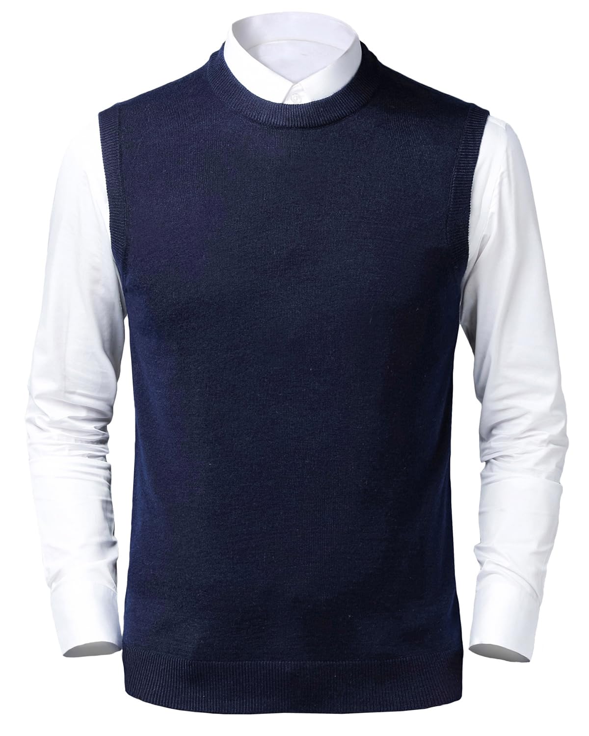 Suéter sin Mangas para Hombre Chalecos de Punto Lana Cómodo Color Sólido Jersey De Punto Negocios Caballero Cárdigan Casual Otoño Invierno Caliente Chaqueta