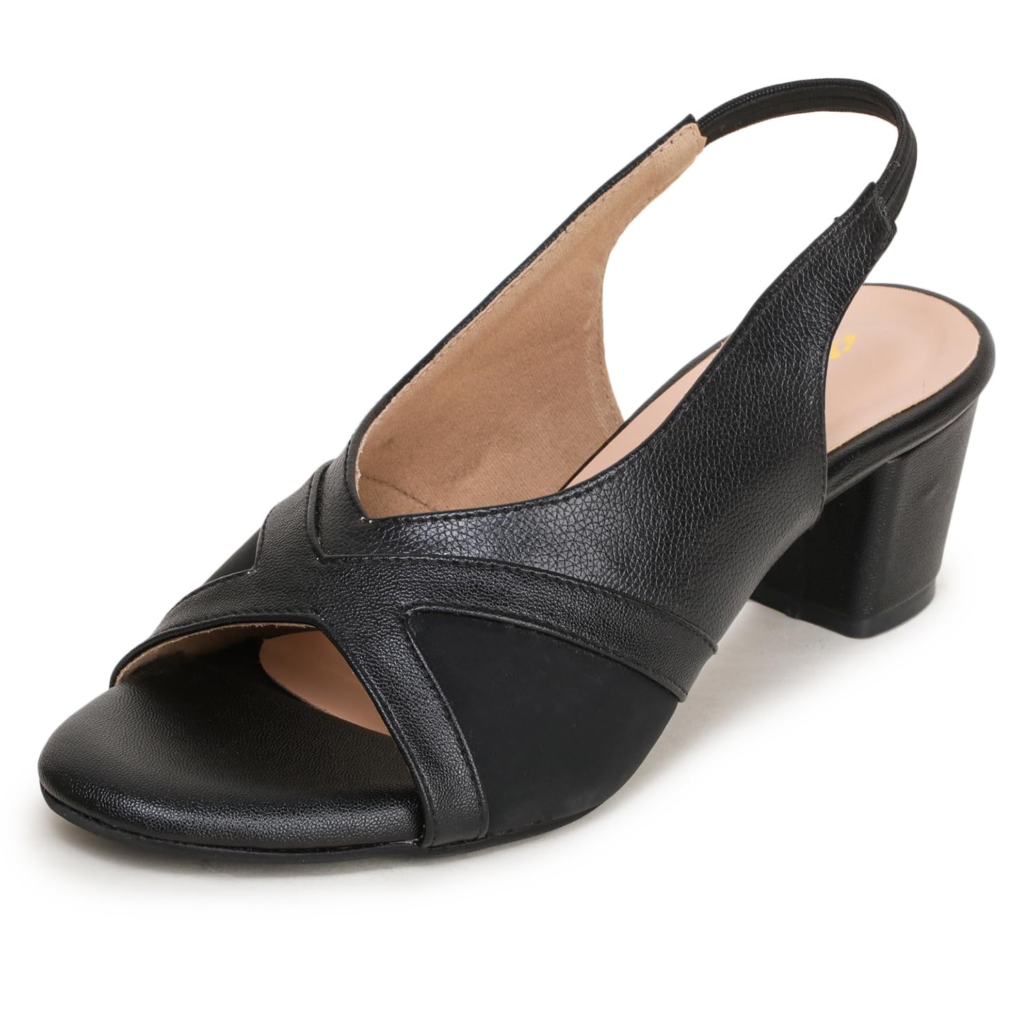 Women Slingback Block Heel Sandals with Cross Strap Design, Open Toe Fashion Footwear for Casual-image-27