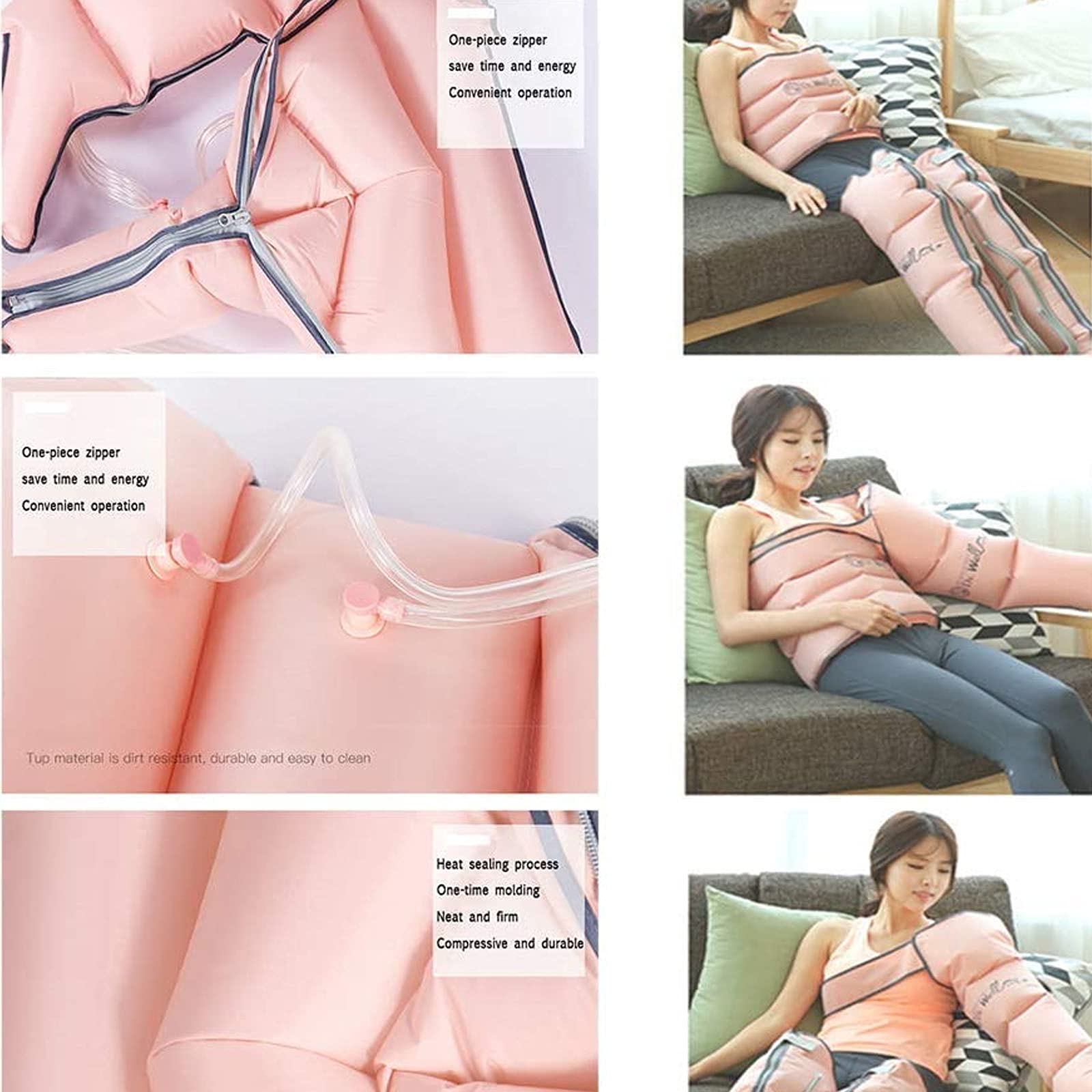 Massaggiatore per piedi e gambe, massaggiatore per gambe a compressione d'aria, stivali di recupero, sistema di massaggio per gambe a compressione per la circolazione e il rilassamento muscolare - 3