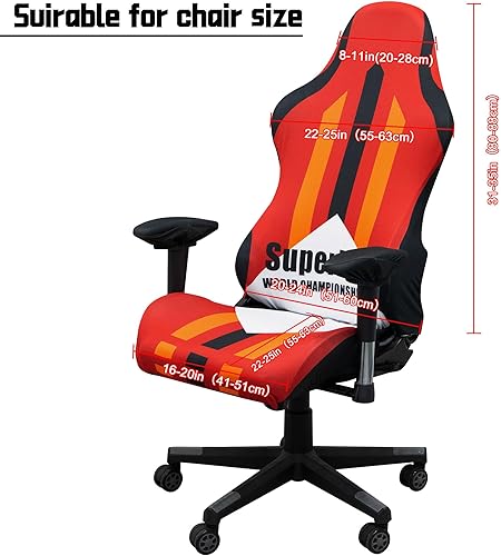 Miniatura 2 de Fundas para sillas de videojuegos, funda elástica para silla de computadora, funda ergonómica para silla de oficina, para protección contra arañazos