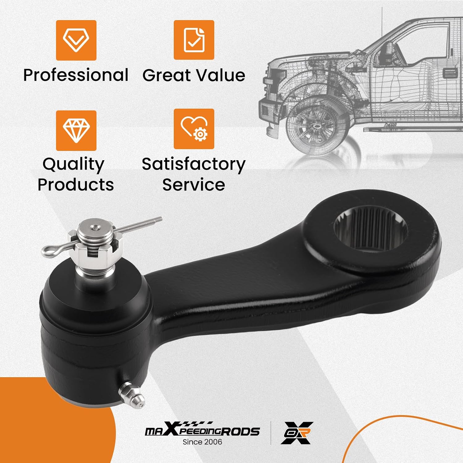 maXpeedingrods K6255 Front Steering Pitman Arm for Chevy Blazer 1995-2005 Chevy S10 1983-2004 GMC Jimmy 1994-2005 S15 1983-1984 Sonoma 1994-2004 Isuzu Hombre 1998-2000 Oldsmobile Bravada 1996-2001