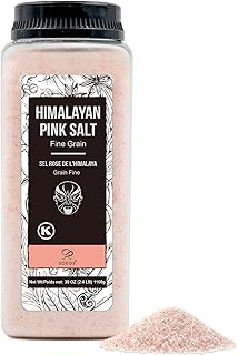 Soeos Himalayan Pink Salt, Fine Grain, 39oz (2.4 LB), Non-GMO Himalayan Salt, Kosher Salt, Pink Himalayan Sea Salt