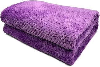 Super Soft Microfibre Blanket for Sofa, Couch and Bed, Very Warm Fleece Blanket (Purple, 160 x 220 cm)