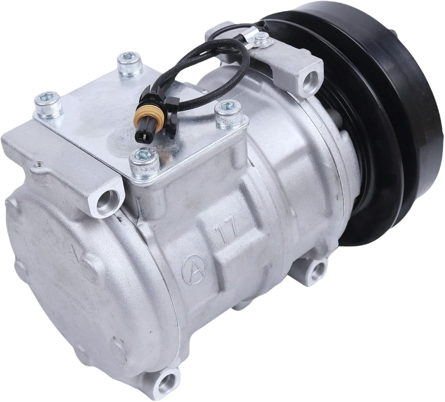 10PA17C 12V A/C Compressor RE55422 TY6784 SE501468 Compatible for John Deere Engine 4045 6068 Tractor 4560 4760 7610 7810 8110 8210 8310 8410 9120 9420 9620