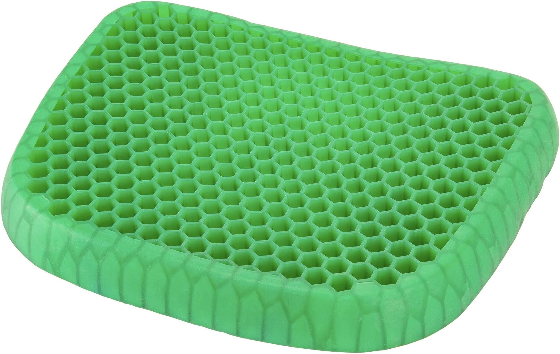 Green Gel Seat Cushion with Gel for Back Pain, Tailbone, Coccyx & Sciatica Relief - Lightweight & Portable - Home, Office & Car Use