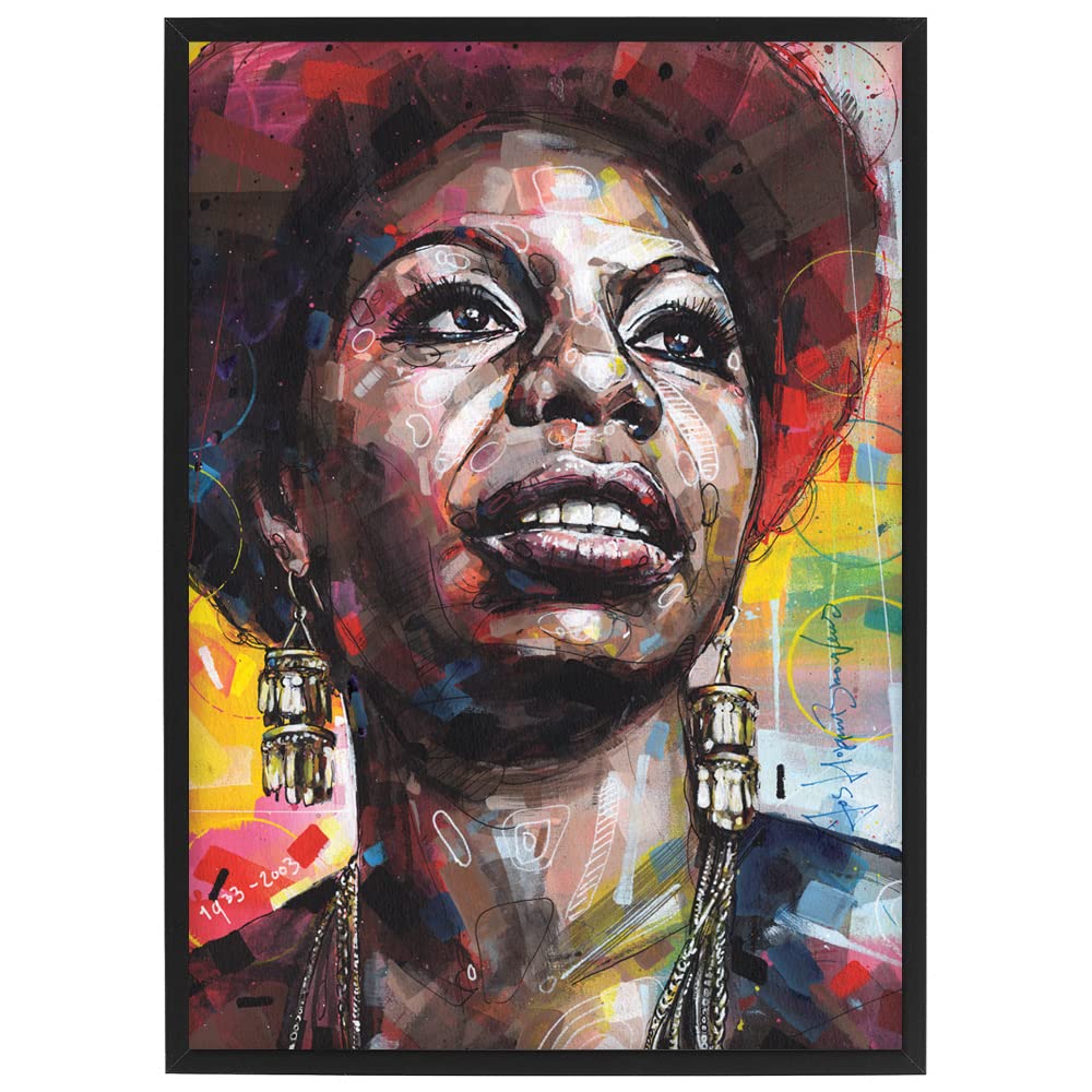 Jazz and Soul 04 Poster musicale 29,7 x 42 cm (A3) - incorniciato e firmato